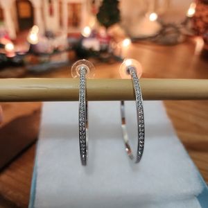 Touchstone by Swarovski Crystal Open Hoop Earrings